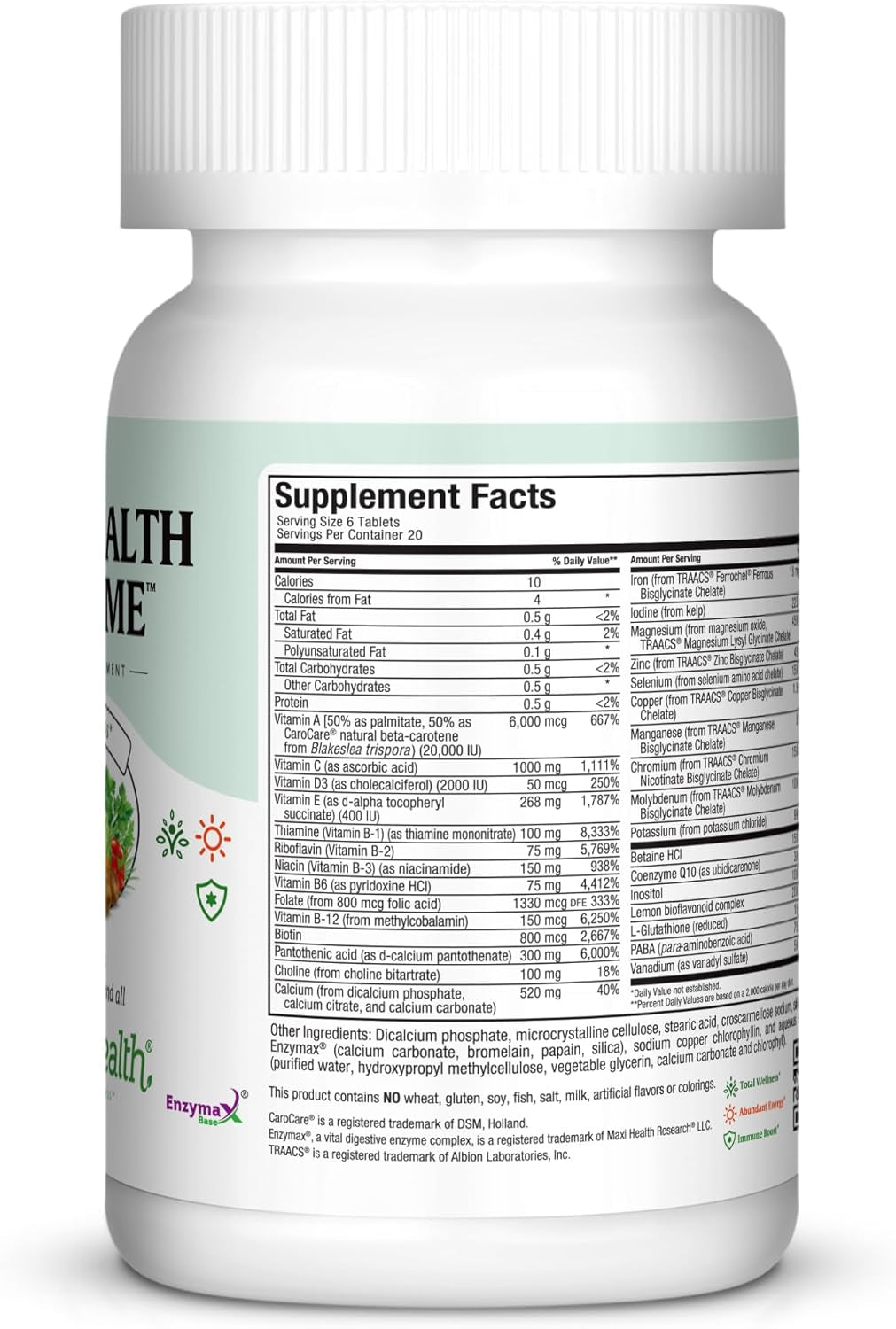 Multivitamin for Men & Women – Supreme High Potency Daily Multi with Minerals, Coq10 & Antioxidants – Energy, Immune Support, Bone, Heart & Wellness – Vitamin A, C, D, E, B12, B6 & Biotin 180 Tablets