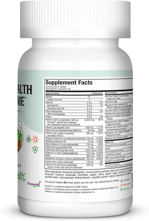 Multivitamin for Men & Women – Supreme High Potency Daily Multi with Minerals, Coq10 & Antioxidants – Energy, Immune Support, Bone, Heart & Wellness – Vitamin A, C, D, E, B12, B6 & Biotin 180 Tablets